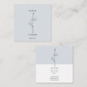 Moderne Dance Studio Illustratie Vierkante Visitekaartje (Voorkant / Achterkant)