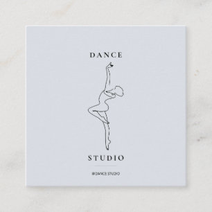 Moderne Dance Studio Illustratie Vierkante Visitekaartje
