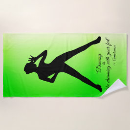 Moderne Dancer van het Lusje met Citaat Strandlaken