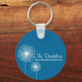 Moderne Dandelion Flower CUSTOM COLOR Sleutelhange Sleutelhanger (Voorkant)