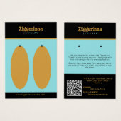 Moderne Dangle Oorbellen Sieraden Display Kaart (Voorkant /achterkant)