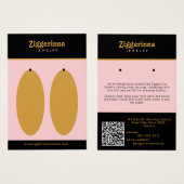 Moderne Dangle Oorbellen Sieraden Display Kaart (Voorkant /achterkant)