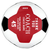 Moderne Dank coach naam team nummer Voetbal (Gedraaid)