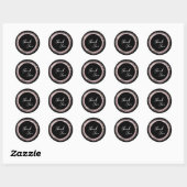 Moderne Dank Je Ronde Sticker (Vel)