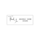 Moderne Dank Je Script Bruiloft Zelfinktende Stempel (Design)