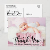 Moderne Dank Je Voor Baby Briefkaart (Voorkant / Achterkant)