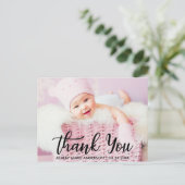 Moderne Dank Je Voor Baby Briefkaart (Staand voorkant)
