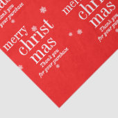 Moderne Dank je wel Kerstmis aankoop Tissuepapier (Detail)