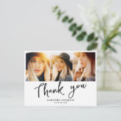 Moderne dank je wel voor je afstuderen briefkaart (Staand voorkant)