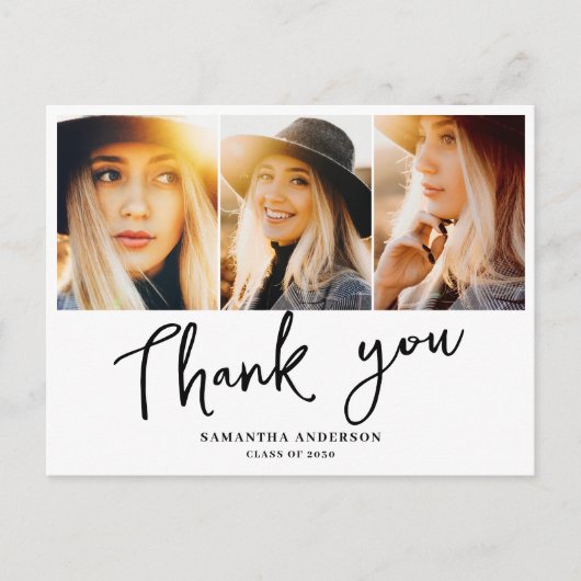 Moderne dank je wel voor je afstuderen briefkaart (Voorkant)