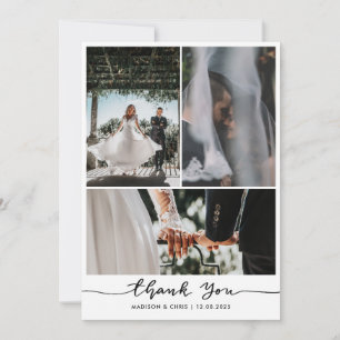 Moderne Dank Script Huwelijksfoto  Bedankkaart