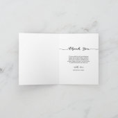 Moderne Dank Script Trouwkoppel Foto Bedankkaart (Binnen)