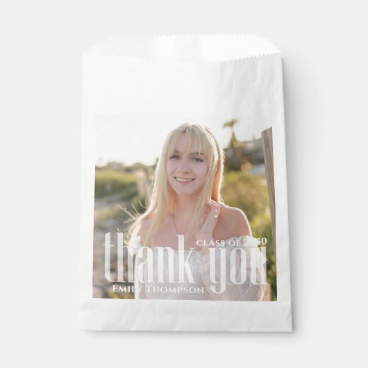 Moderne dank u afstudeerfeest aangepaste traktatie bedankzakje (Voorkant)