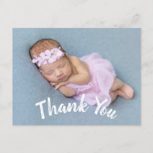 Moderne dank u Baby Geboorteaankondiging Briefkaar Briefkaart