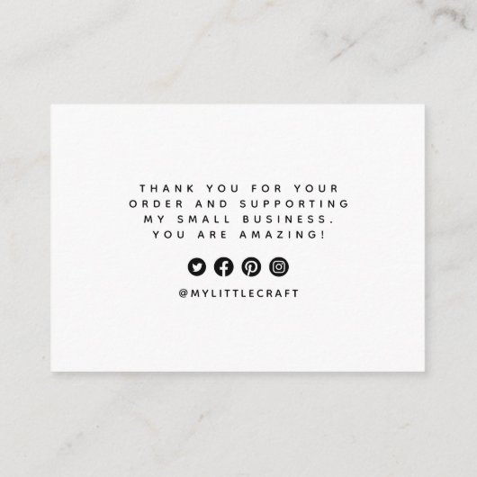 Moderne Dank u Bedrijfs het Invoegen van het Pakke Informatiekaartje (Achterkant)