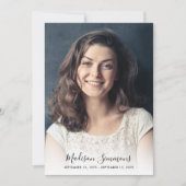 Moderne dank u begrafenisfoto Sympathie Verdriet Bedankkaart (Voorkant)