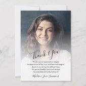 Moderne dank u begrafenisfoto Sympathie Verdriet Bedankkaart (Achterkant)