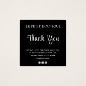 Moderne Dank u Black White Clothing Care Kaart (Voorkant)