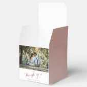 Moderne dank u bruidspaar foto bedankdoosjes (Geopend)