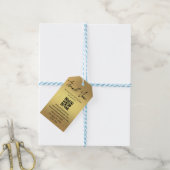 Moderne dank u Business QR Code Gold folie Cadeaulabel (Met Touw)