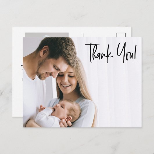 Moderne, dank u de foto's van de Baby BOY van het Aankondigingskaart (Voorkant / Achterkant)