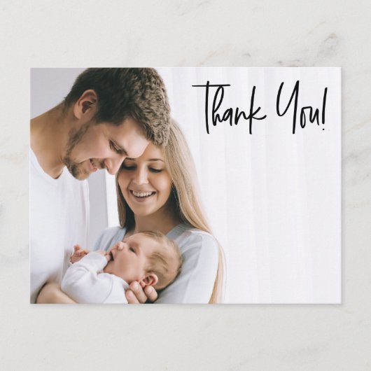 Moderne, dank u de foto's van de Baby BOY van het  Aankondigingskaart (Voorkant)