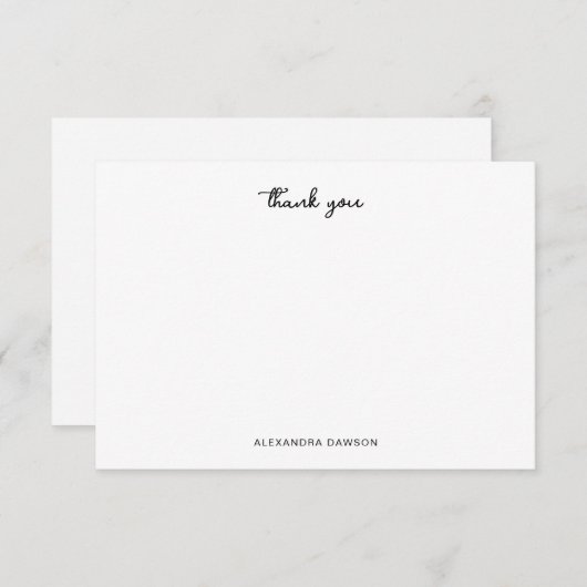 Moderne Dank u de Kaart van de Nota van de Nota va (Voorkant / Achterkant)