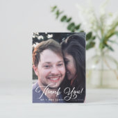 Moderne dank u foto briefkaart (Staand voorkant)