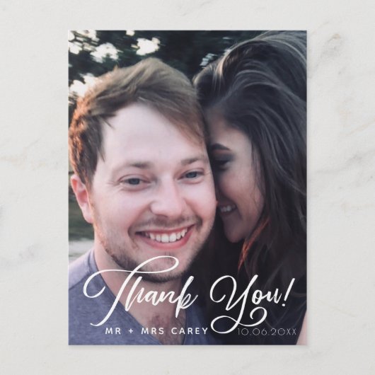 Moderne dank u foto briefkaart (Voorkant)