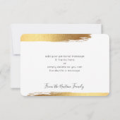 MODERNE DANK U luxe kalligrafie gouden borstel Bedankkaart (Achterkant)