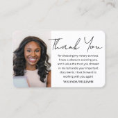 Moderne dank u Notaris Openbare foto QR Code Blauw Visitekaartje (Voorkant)