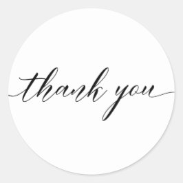 Moderne Dank U Script Calligrafie Sticker