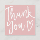 Moderne dank u scriptvolgorde met minimale stoffig vierkante visitekaartje (Voorkant)