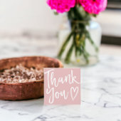 Moderne dank u scriptvolgorde met minimale stoffig vierkante visitekaartje