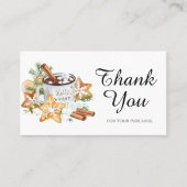 Moderne dank u Small Business Kerstmis Visitekaartje (Voorkant)