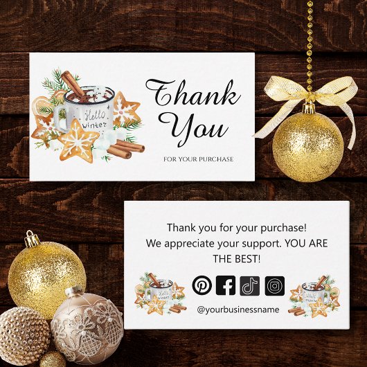 Moderne dank u Small Business Kerstmis Visitekaartje