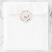  Moderne Dank U Trouwgunst Ronde Sticker (Tas)
