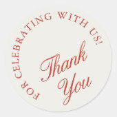  Moderne Dank U Trouwgunst Ronde Sticker (Voorkant)