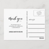 Moderne dank u typografie Confetti bruiloft foto Briefkaart (Achterkant)