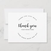 Moderne dank u voor de steunkaart bedankkaart (Voorkant)