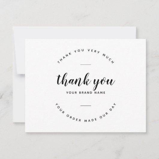 Moderne dank u voor de steunkaart bedankkaart (Voorkant)