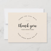 Moderne dank u voor uw steunkaart bedankkaart (Voorkant)