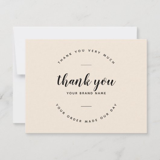 Moderne dank u voor uw steunkaart bedankkaart (Voorkant)