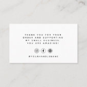 Moderne dank u voor uw winkels voor kleine bedrijv visitekaartje (Achterkant)