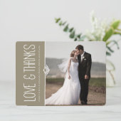 MODERNE DANK U WEDDING CARDS BEDANKKAART (Staand voorkant)