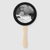 Moderne Dank u Zwart Wit Website Scan QR Code Handwaaier (Achterkant)