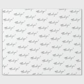 MODERNE DANK U zwarte inkt kalligrafie schrijven Cadeaupapier (Vlak)