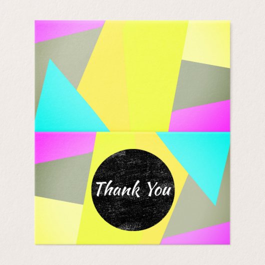 moderne dank voor geometrische abstracte kunst kaart (Buitenkant ongevouwen)