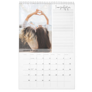 Moderne dankbaarheid foto kalender