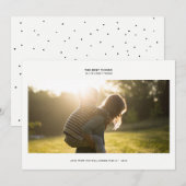 Moderne dankbaarheidsquote | Foto Vakantie Stippen Feestdagenkaart (Voorkant / Achterkant)